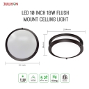 Flush Mount Ceiling - 10inch  -Flush Mount- 1/2 Pack