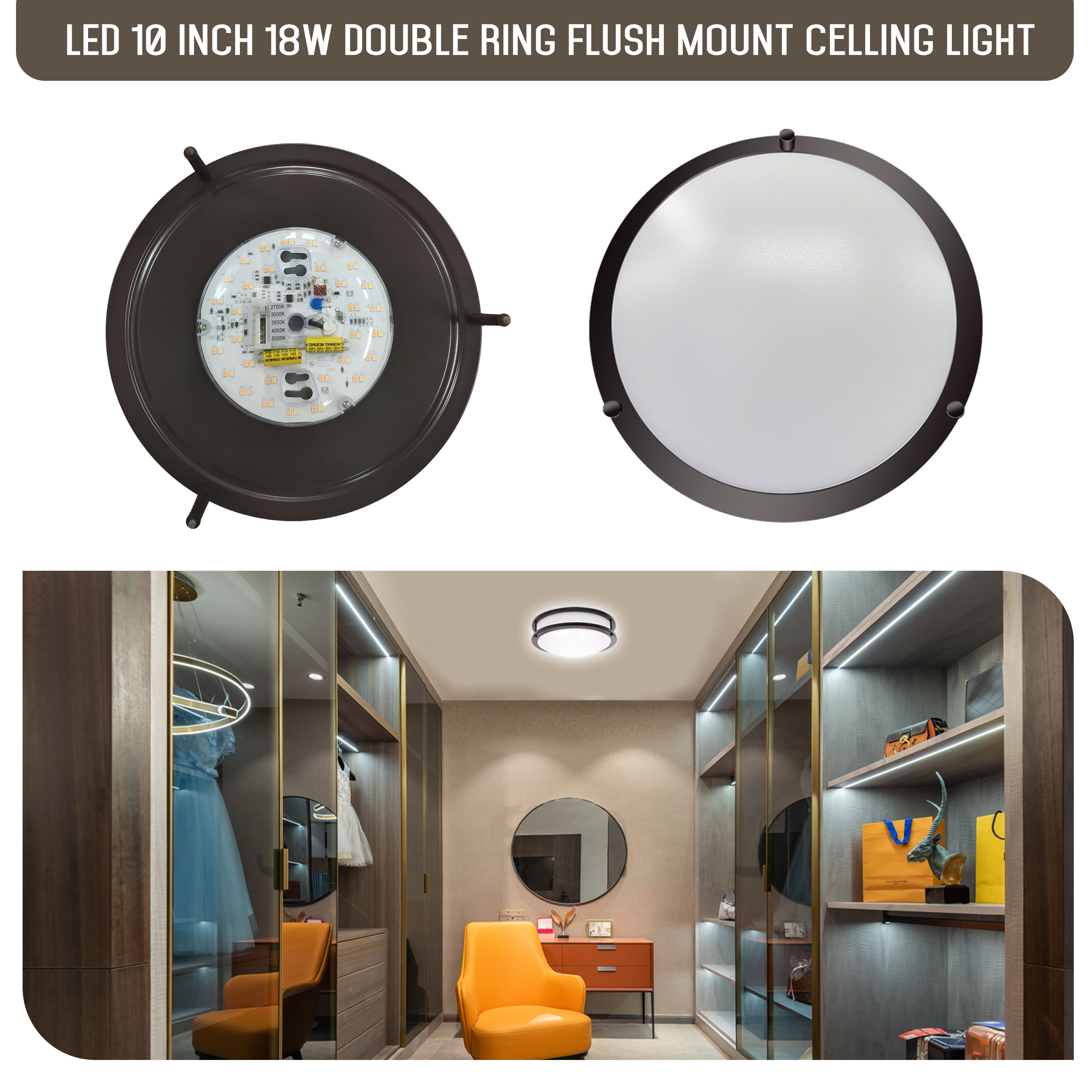 10inch  -Flush Mount- 1/2 Pack